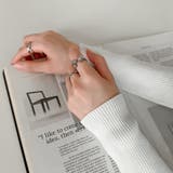 リブニット パフショルダーニット 長袖ニット | COCOMOMO | 詳細画像34 