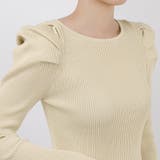 リブニット パフショルダーニット 長袖ニット | COCOMOMO | 詳細画像63 