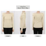 リブニット パフショルダーニット 長袖ニット | COCOMOMO | 詳細画像65 