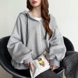 裏起毛バックロゴパーカー 裏起毛 オーバーサイズパーカー | COCOMOMO | 詳細画像44