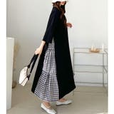 7分袖 Tシャツワンピース ギンガムチェック柄 | COCOMOMO | 詳細画像2 