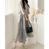 7分袖 Tシャツワンピース ギンガムチェック柄 | COCOMOMO | 詳細画像9 