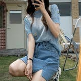 サマーニット 半袖 花柄 透け感 涼しい ニット 薄手 デート フェミニン | COCOMOMO | 詳細画像5 