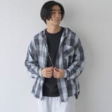 【WEB限定】POLO BCS（ポロ ビーシーエス）ガーゼチェックシャツパーカー | coen【men】 | 詳細画像10 