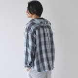 【WEB限定】POLO BCS（ポロ ビーシーエス）ガーゼチェックシャツパーカー | coen【men】 | 詳細画像13 