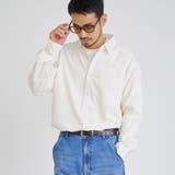 OFF WHITE | USA COTTONソフトフランネルシャツ(無地) | coen【men】