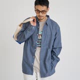 NAVY | USA COTTONソフトフランネルシャツ(無地) | coen【men】