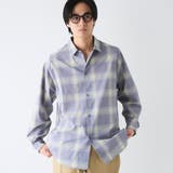 LT.GRAY | 楽はおりオンブレチェックシャツ【ストレッチ、防シワ】 | coen【men】