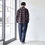 【通気性】リラックスオータムチェック長袖シャツ | coen【men】 | 詳細画像15 