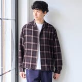 【通気性】リラックスオータムチェック長袖シャツ | coen【men】 | 詳細画像16 