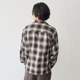 【通気性】リラックスオータムチェック長袖シャツ | coen【men】 | 詳細画像4 