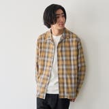 【通気性】リラックスオータムチェック長袖シャツ | coen【men】 | 詳細画像8 