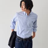 LT.BLUE | ベア刺繍 ベーシックハイカウントオックスフォード ボタンダウンシャツ | coen【men】