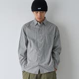DK.GRAY | 小柄チェックコットン長袖シャツ | coen【men】