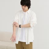 WHITE | リネン混インドコットンシャツ | coen【men】