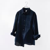 NAVY | リネン混インドコットンシャツ | coen【men】