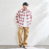 コットンレーヨンオンブレーチェックオープンカラーシャツ | coen OUTLET | 詳細画像4