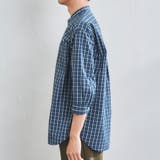 チェックバンドカラー7分袖シャツ | coen OUTLET | 詳細画像9