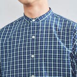 チェックバンドカラー7分袖シャツ | coen OUTLET | 詳細画像11