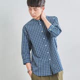 チェックバンドカラー7分袖シャツ | coen OUTLET | 詳細画像4