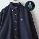 ワンポイントベア刺繍レギュラーカラーシャツ | coen【men】 | 詳細画像1 