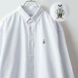 WHITE | ワンポイントベア刺繍レギュラーカラーシャツ | coen【men】