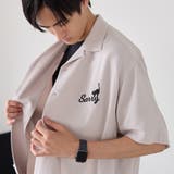 Sarry Cat刺繍レーヨンシャツ（ナチュラル） | coen【men】 | 詳細画像2 