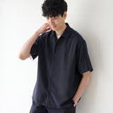 NAVY | リネンライクリラックスシャツ【UVカット】 | coen【men】