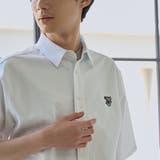 WHITE | ＜父の日ギフトにもおすすめ＞アニマル刺繍オックス半袖シャツ | coen【men】