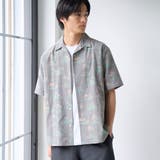 BLACK | ヴィンテージライク総柄半袖シャツ | coen【men】