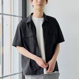 BLACK | 【2WAYストレッチ・接触冷感・UVカット】マルチファンクション半袖シャツ | coen【men】