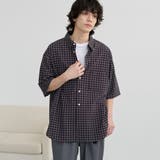 BLACK | コットンシアーチェックシャツ | coen【men】