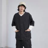 【C.DENIMS】デニムノーカラーシャツ | coen【men】 | 詳細画像2