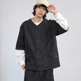 DK.GRAY | 【C.DENIMS】デニムノーカラーシャツ | coen【men】