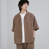 MD.BROWN | リネンライクオープンカラーシャツ | coen【men】