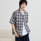 DK.GRAY | オンブレーチェックパナマシャツ | coen【men】