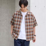 BEIGE | オンブレーチェックパナマシャツ | coen【men】