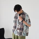 パネルプリントレーヨンシャツ | coen【men】 | 詳細画像2