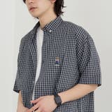 Teddy Bear(テディベア）別注ハーフスリーブボタンダウンシャツ（ネイビー… | coen【men】 | 詳細画像4 