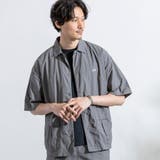 FreeSpeech別注ナイロンスナップボタン半袖シャツ | coen OUTLET | 詳細画像11