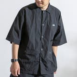 BLACK | FreeSpeech別注ナイロンスナップボタン半袖シャツ | coen OUTLET