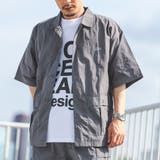 DK.GRAY | FreeSpeech別注ナイロンスナップボタン半袖シャツ | coen OUTLET