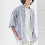 ブロードストライプレギュラーカラーショートスリーブシャツ | coen【men】 | 詳細画像1