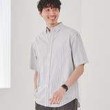 ブロードストライプレギュラーカラーショートスリーブシャツ | coen【men】 | 詳細画像2