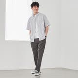 ブロードストライプレギュラーカラーショートスリーブシャツ | coen【men】 | 詳細画像3