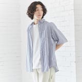 ブロードストライプレギュラーカラーショートスリーブシャツ | coen【men】 | 詳細画像8