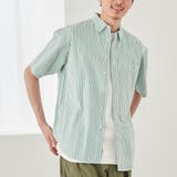 KELLY | ブロードストライプレギュラーカラーショートスリーブシャツ | coen【men】