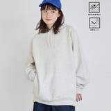 LT.GRAY | クリーンプラススウェットプルオーバーパーカー【防汚（食品汚れ）、UVカット】 | coen【men】