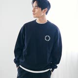 BLACK | クリーンプラスロゴクルースウェット【防汚（食品汚れ）、UVカット】 | coen【men】