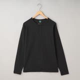 BLACK | 【WEB限定】スパンリブヘンリーベーシックTシャツ | coen【men】